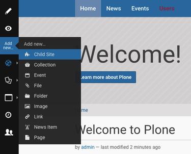 Manage Child Sites Within Plone