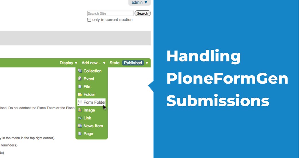Handling PloneFormGen Submissions : The Email Adapter