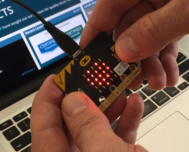 Close up of Microbit hardware