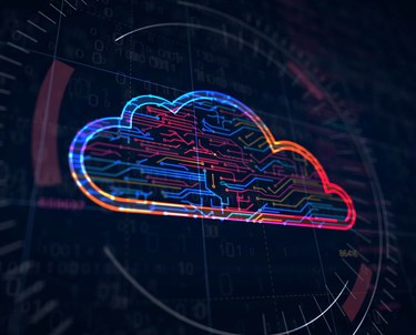 Futuristic Cloud with Data