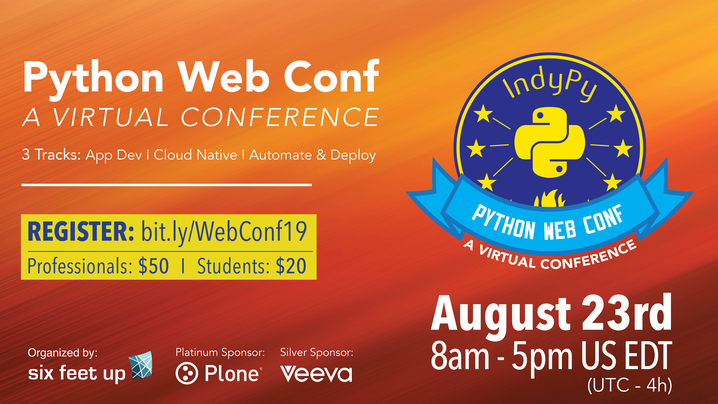 Six Feet Up Holds Python Web Conf on August 23rd, 2019