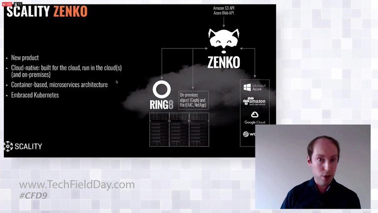 Screenshot from the presentation showing off Scality Zenko